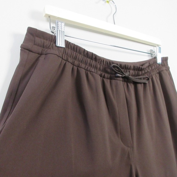 Lululemon Tapered Leg Mid-Rise Pants Women L Brown 7/8 Length Crop Espresso 356 - Picture 8 of 13